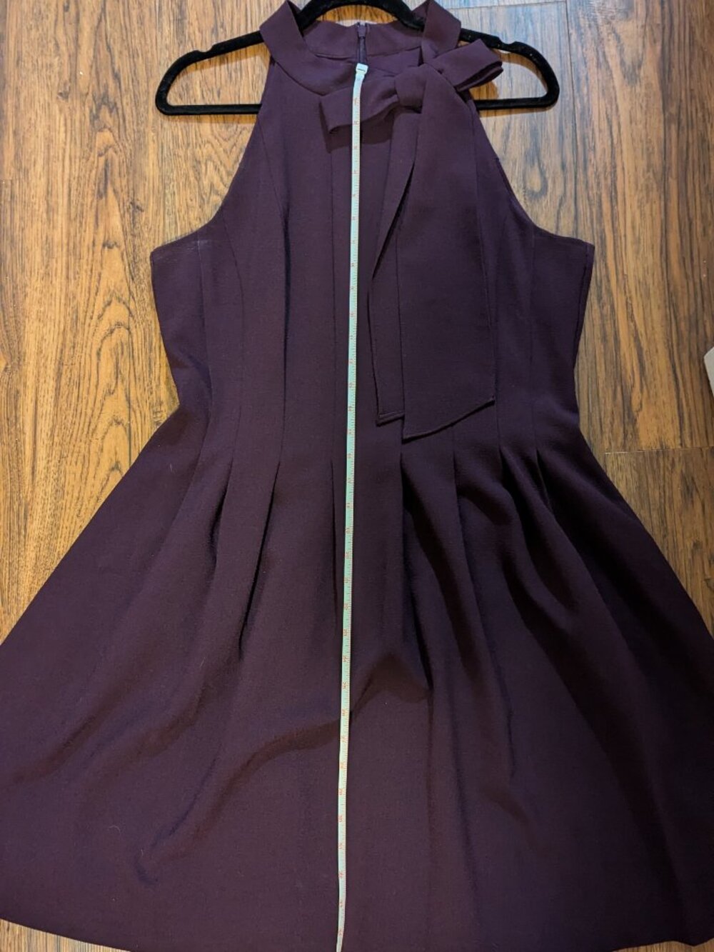 purple short A-line dress